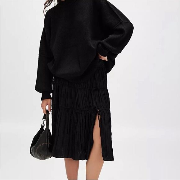 Free People Black Easy Street Tunic L - Picture 2 of 7